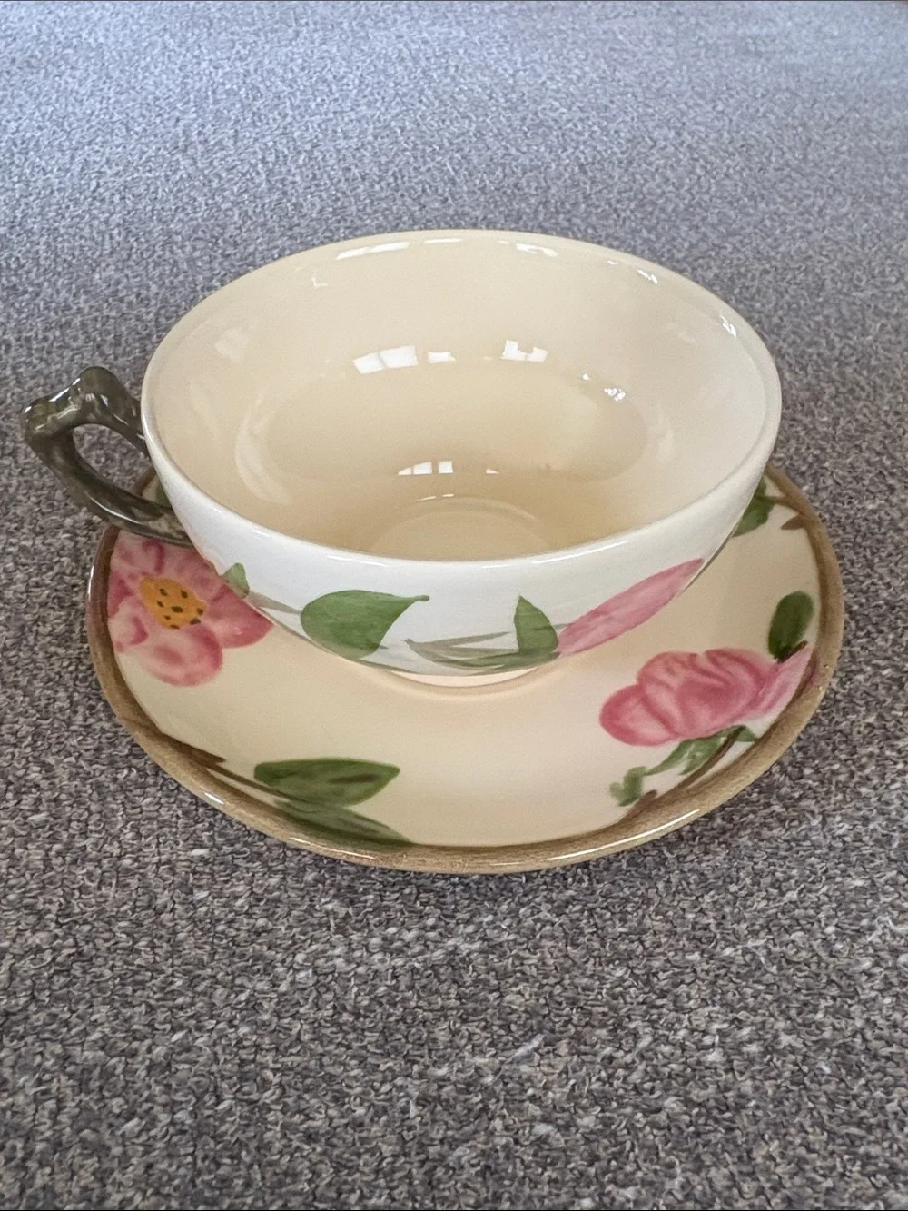 FRANCISCAN Desert Rose Teacup & Saucer 1995 Made in England